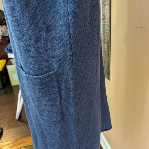 +Beryll  Worn By Food PeopleCashmere Sweater Vest Long Line Cardigan Open Front - Picture 10 of 12